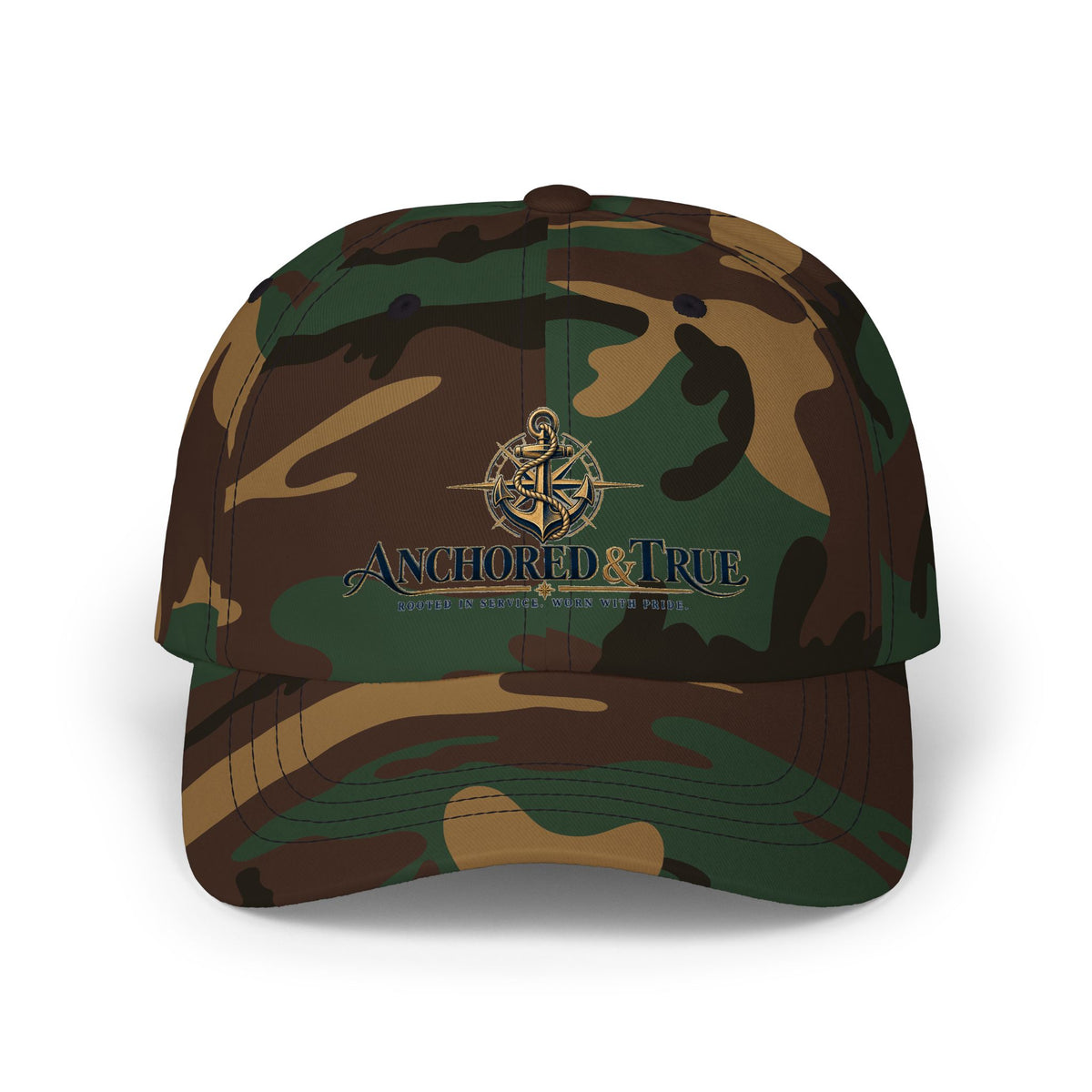 Anchored & True Nautical Dad Cap — Anchor Emblem Baseball Hat