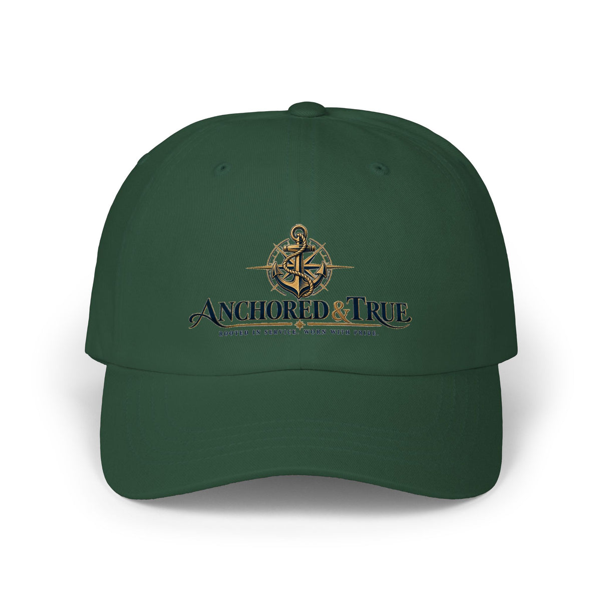 Anchored & True Nautical Dad Cap — Anchor Emblem Baseball Hat