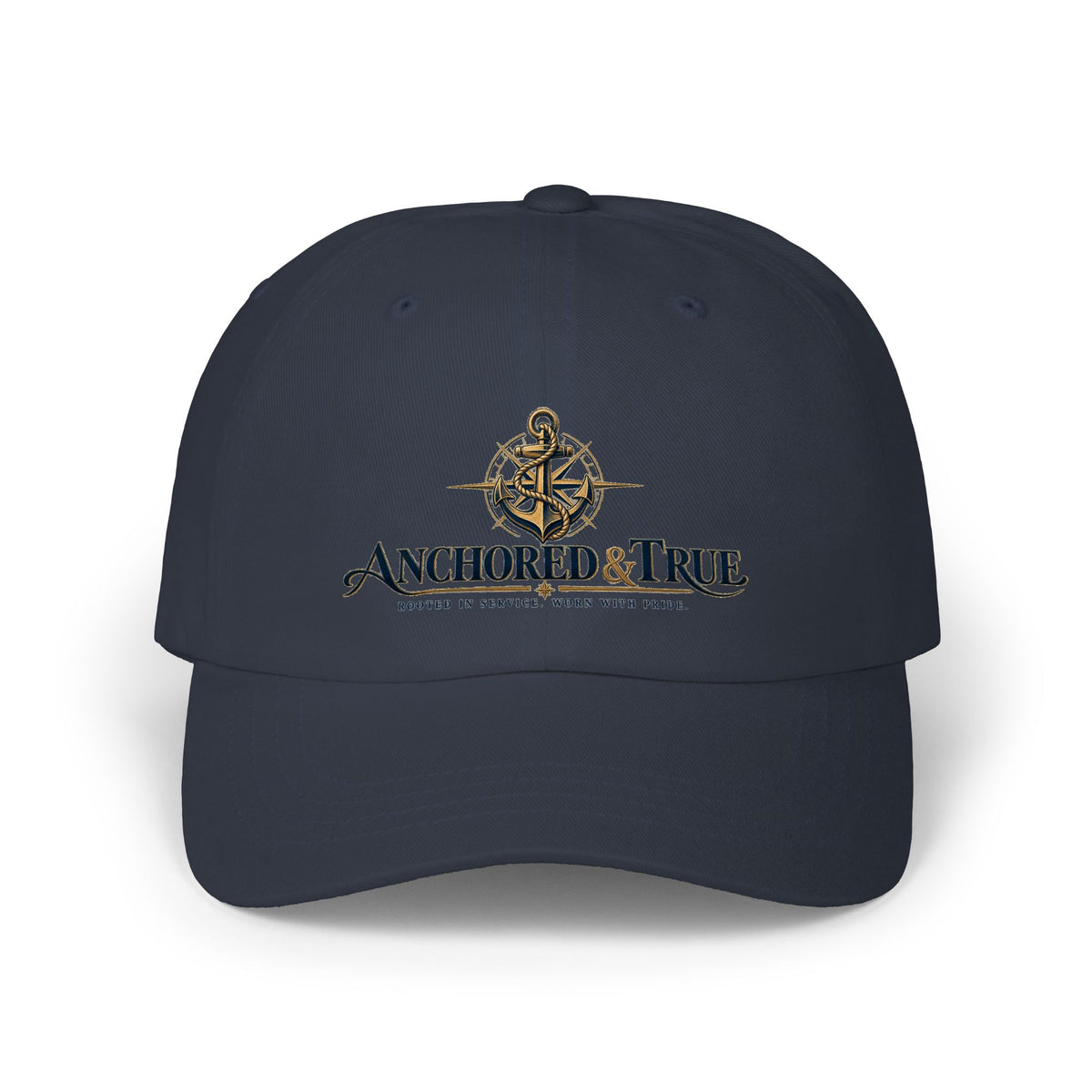 Anchored & True Nautical Dad Cap — Anchor Emblem Baseball Hat