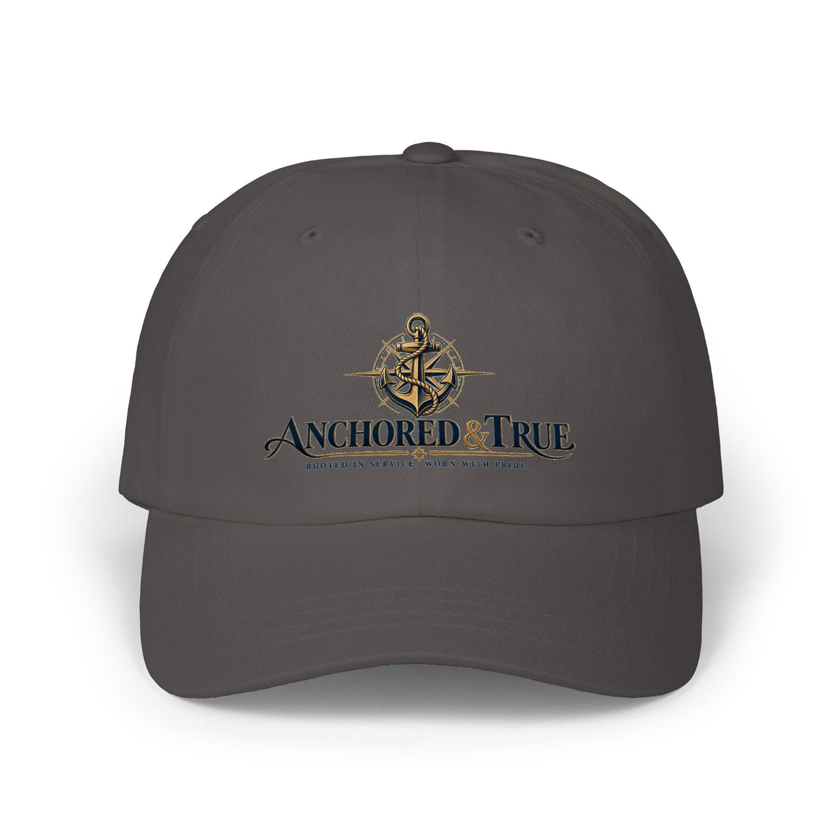 Anchored & True Nautical Dad Cap — Anchor Emblem Baseball Hat