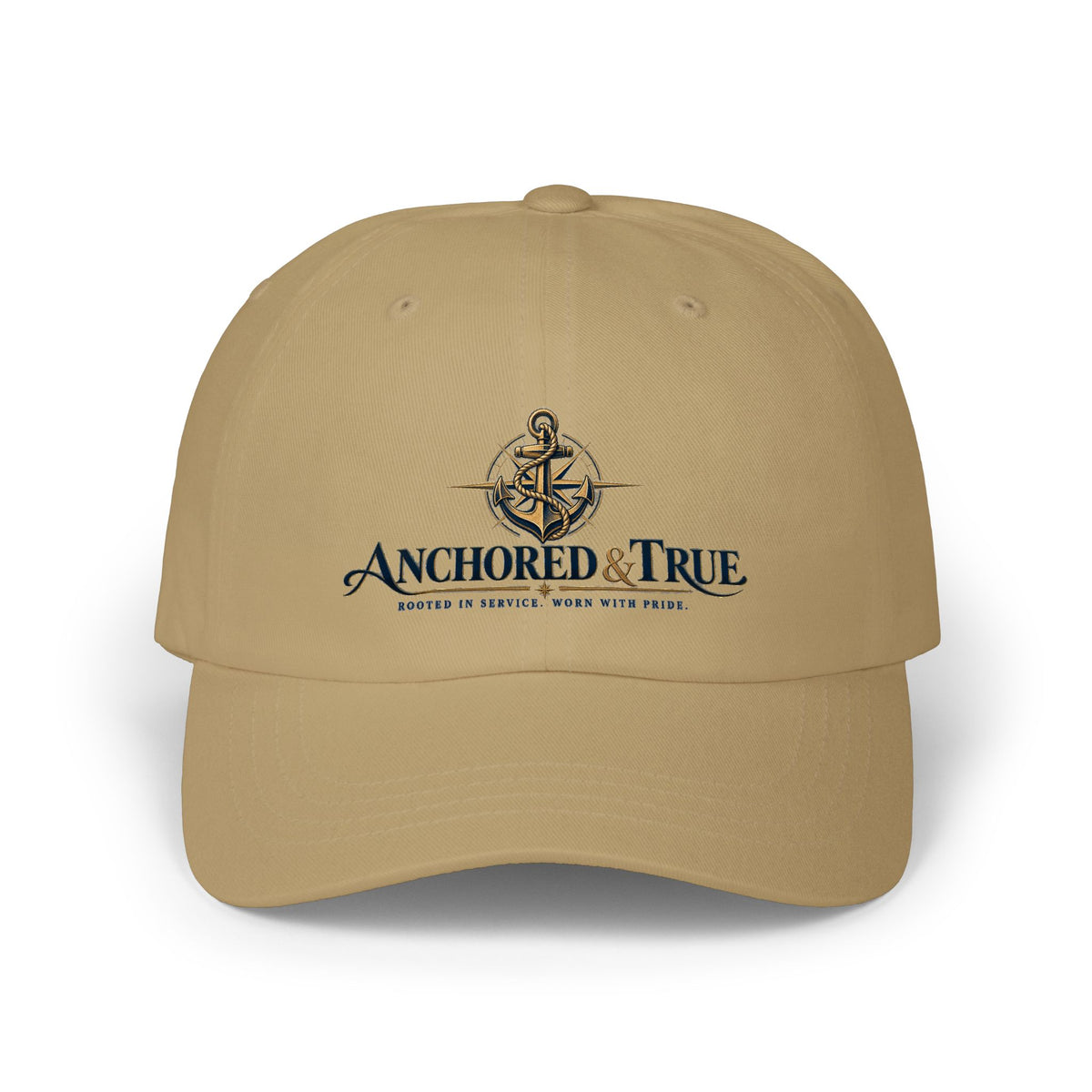 Anchored & True Nautical Dad Cap — Anchor Emblem Baseball Hat