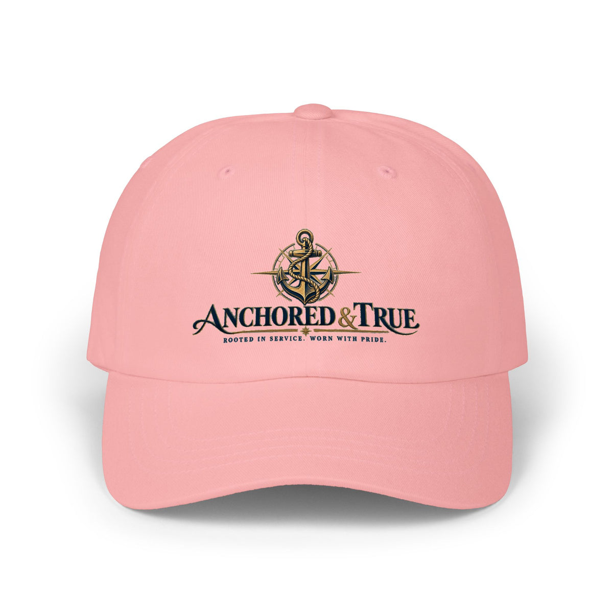 Anchored & True Nautical Dad Cap — Anchor Emblem Baseball Hat